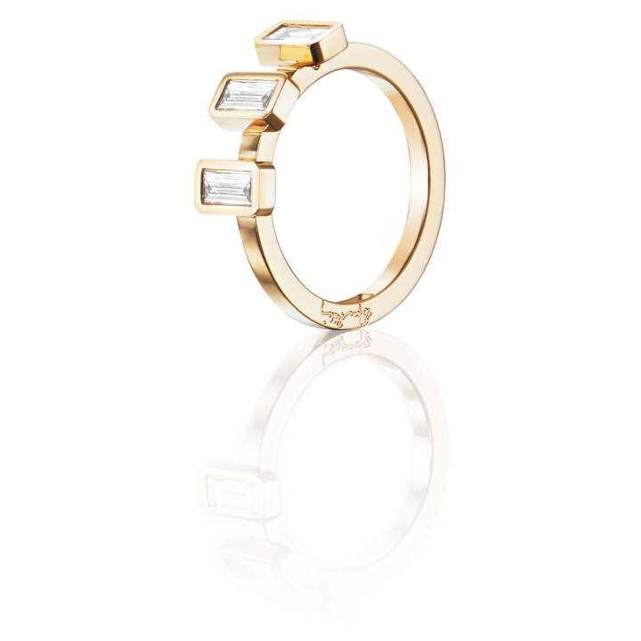 Baguette Wedding 060 ct Ring Guld 15.00 mm