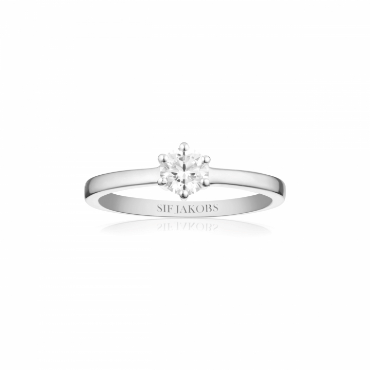 ELLERA UNO PIANURA GRANDE Ring Vita Zirkoner Silver 56