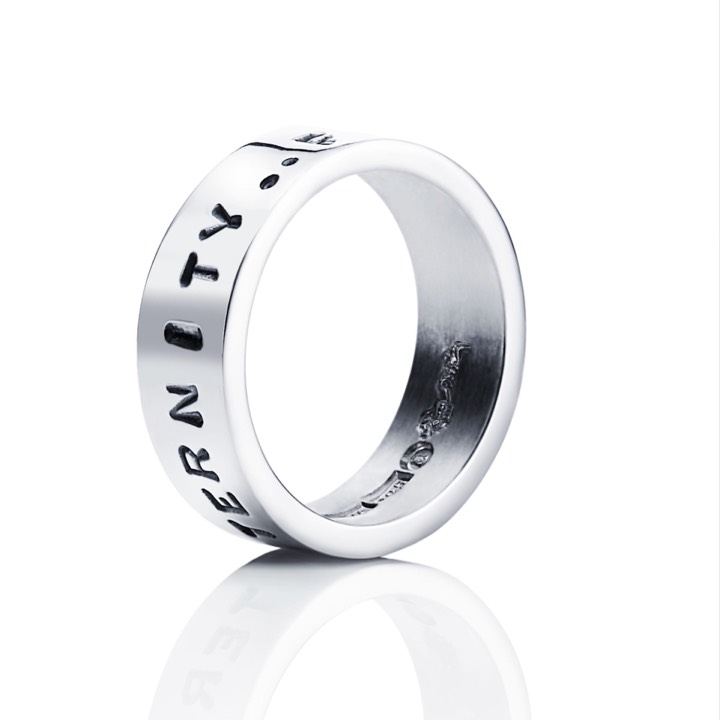 From Here To Eternity Stamped Ring Silver 15.00 mm