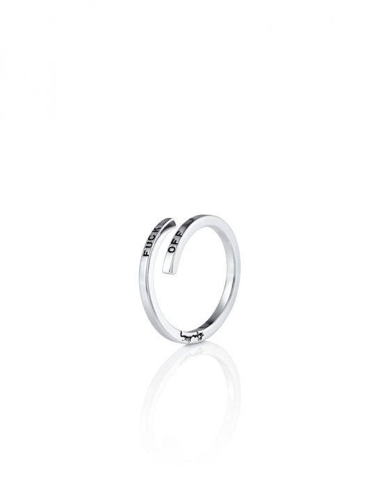 Fuck Off With A Twist Ring Silver 15.00