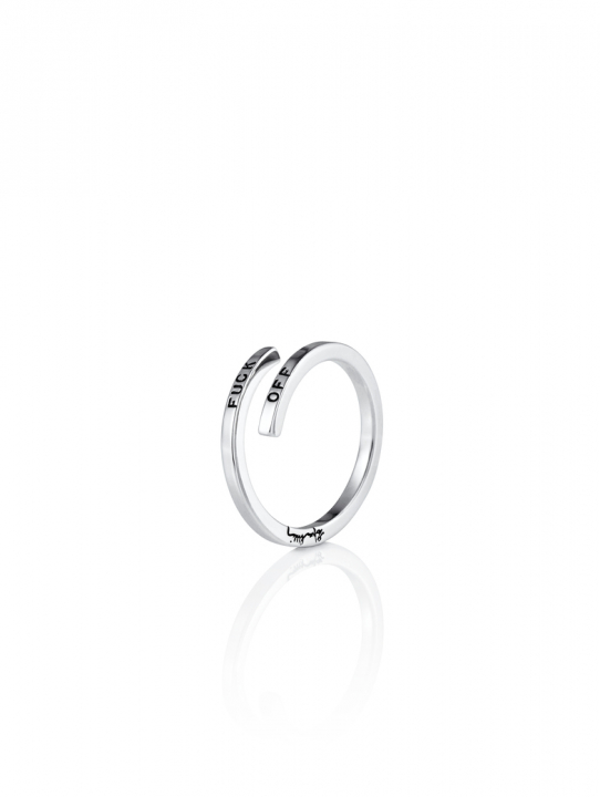 Fuck Off With A Twist Ring Silver 16.50