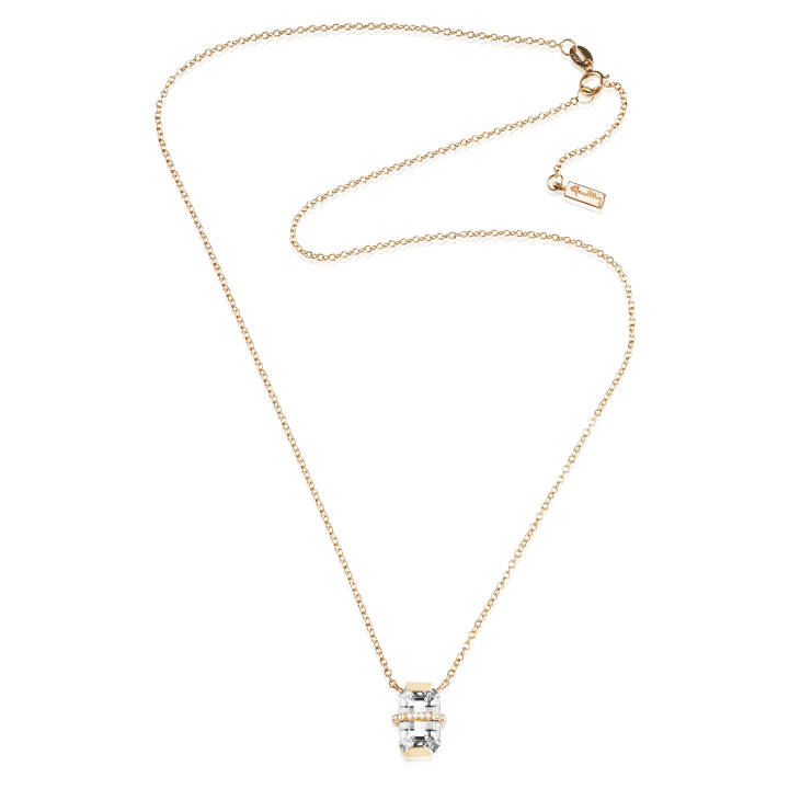 Little Bend Over - Crystal Quar Halsband Guld 42-45 cm