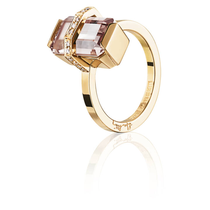 Little Bend Over - Morganite Ring Guld 15.00 mm