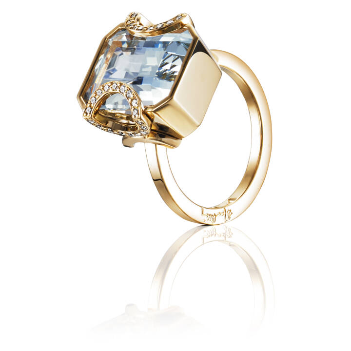 Little Magic Star - Aquamarine Ring Guld 15.50 mm