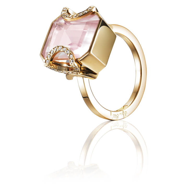 Little Magic Star - Rose Quartz Ring Guld