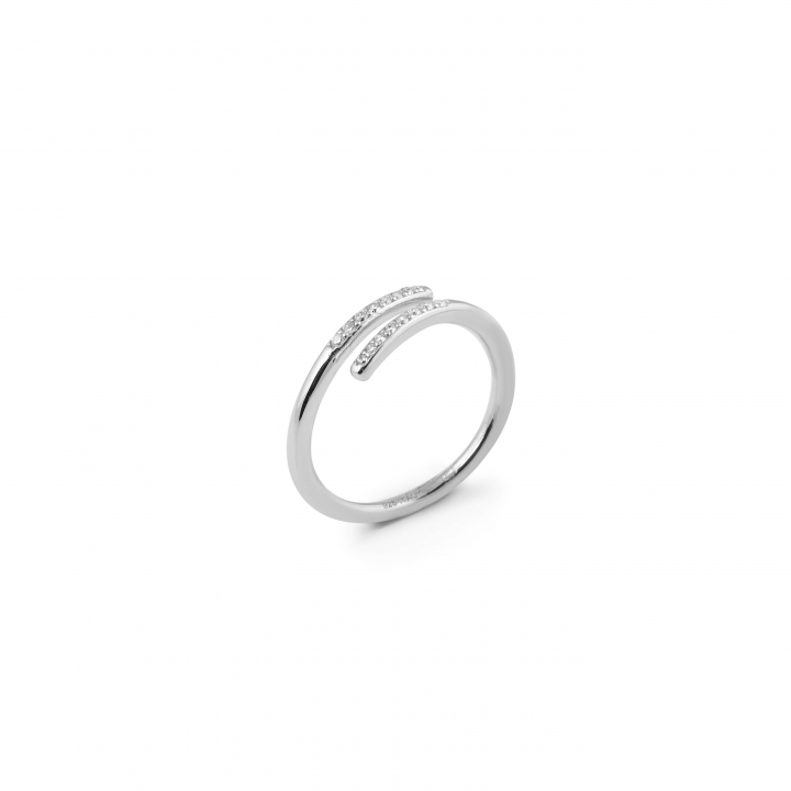 Loop stone ring Silver 18/19