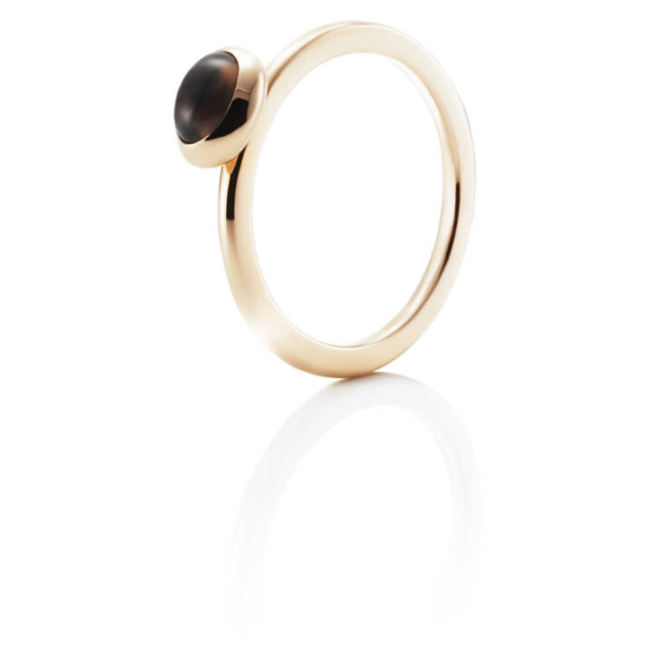 Love Bead - Smokey Quartz Ring Guld 15.00 mm