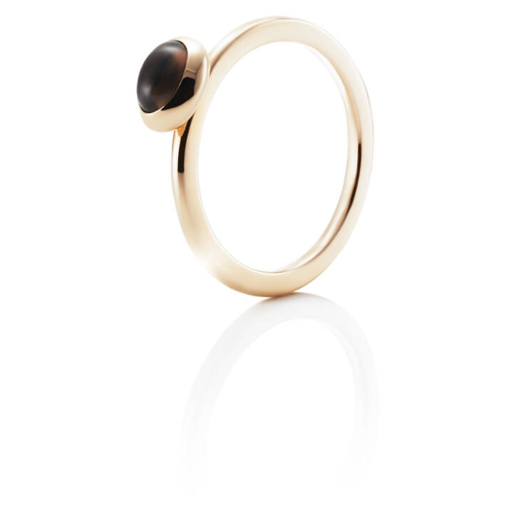 Love Bead - Smokey Quartz Ring Guld
