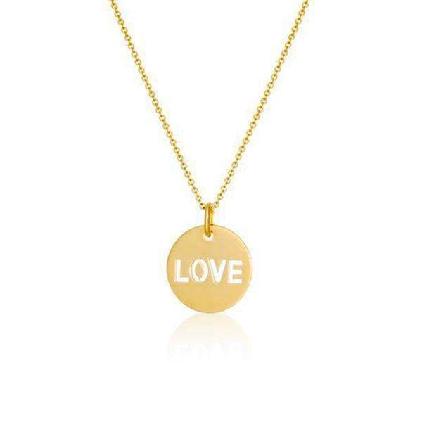 Love Halsband (guld) 42 cm