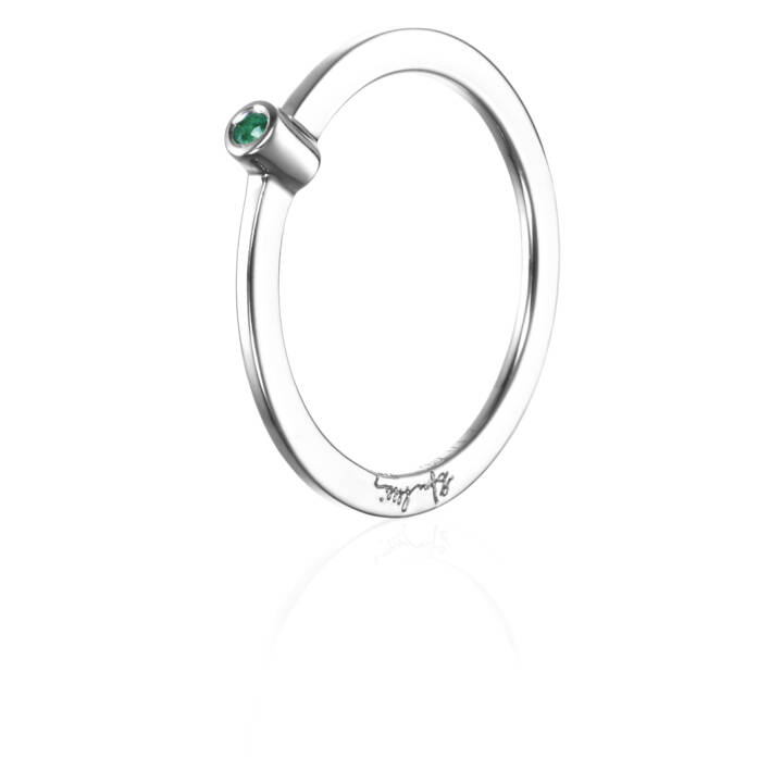 Micro Blink - Green Emerald Ring Silver 15.50 mm