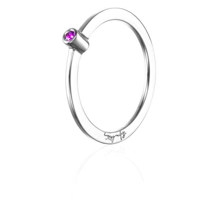 Micro Blink - Pink Sapphire Ring Silver 15.00 mm
