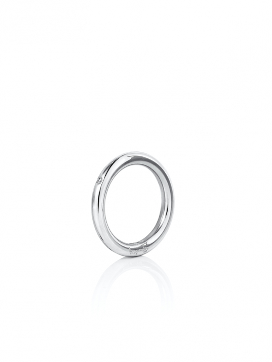 One Love & Stars Thin Ring Silver 15.75