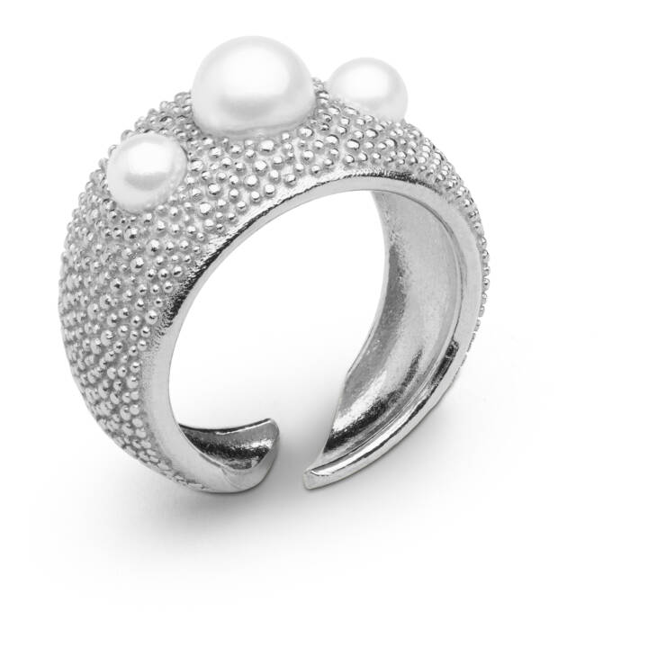 Pearl bubble ring Silver