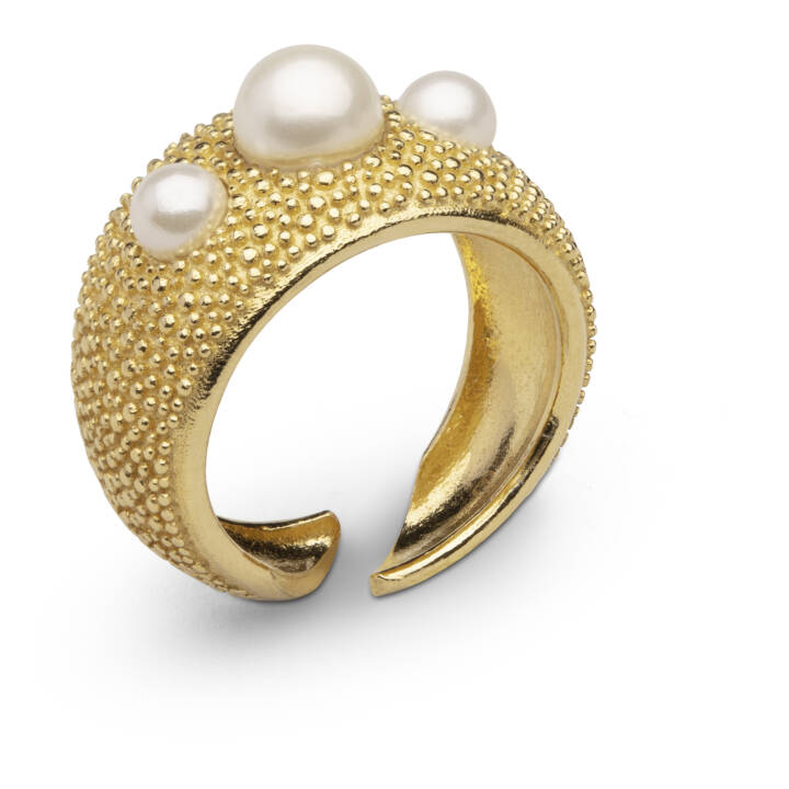 Pearl bubble ring guld 16,5