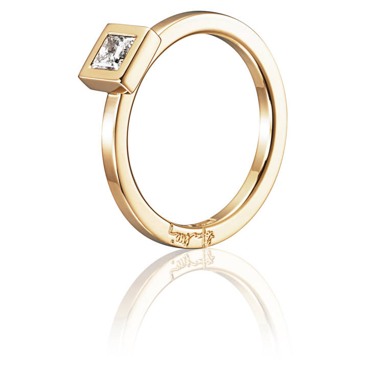 Princess Wedding Thin 030 ct Ring Guld 15.00 mm