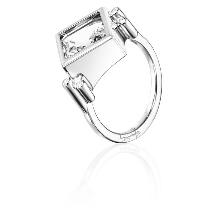 Shiny Memory - Crystal Quartz Ring Silver 19.00 mm