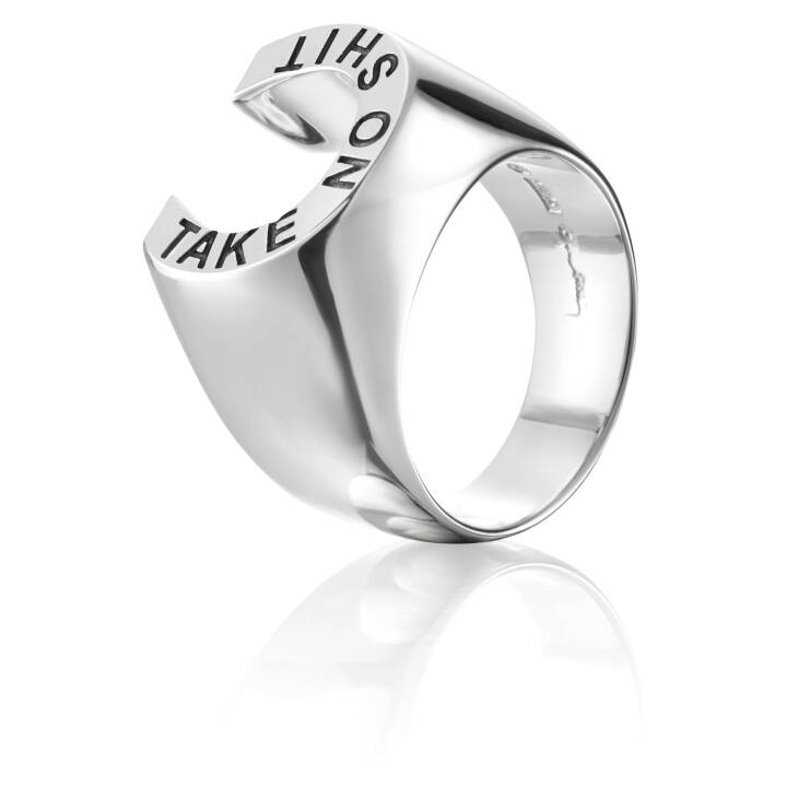 Take No Shit Ring Silver 19.00 mm