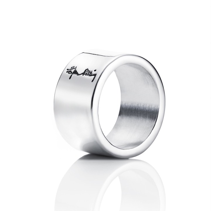 Wide & Signature Ring Silver 15.00 mm