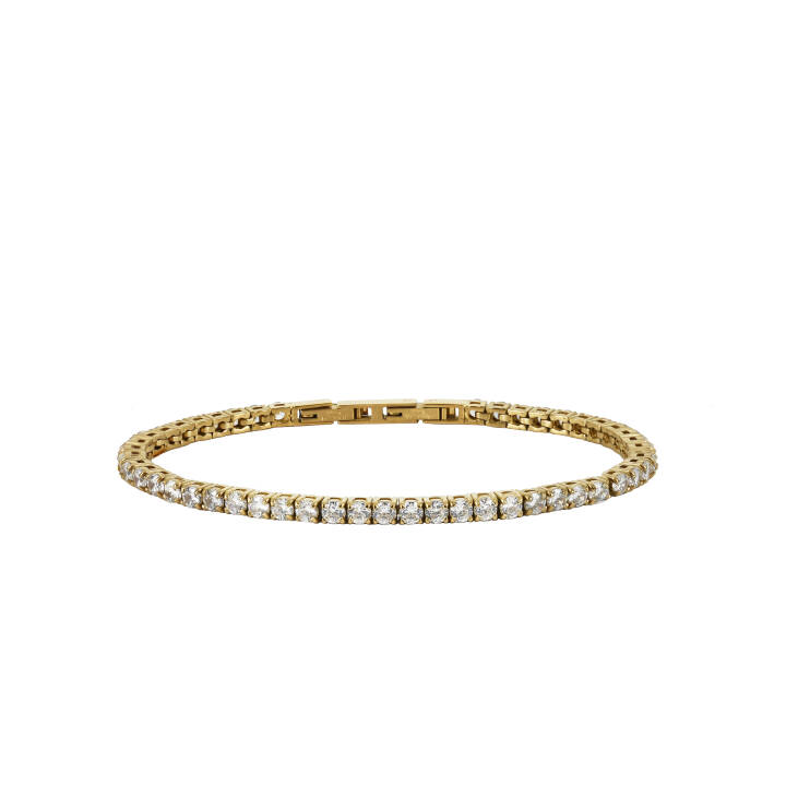 GLIMRA 3mm armband Guld/Kristall