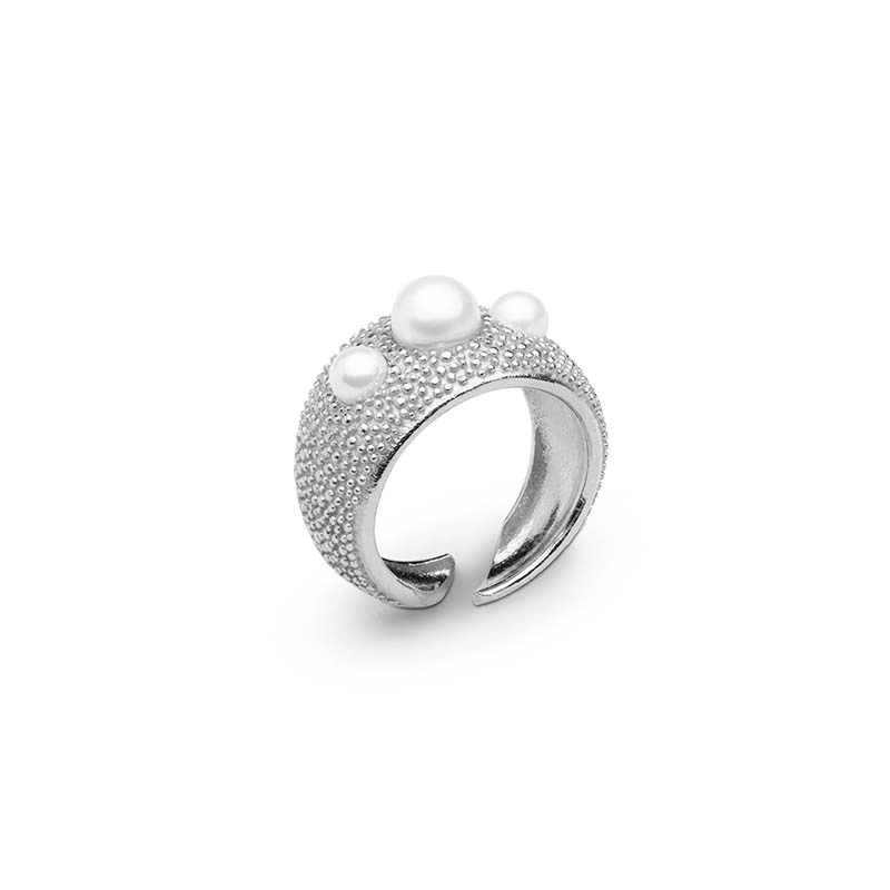 CU Jewellery - Pearl Bubble Ring Silver