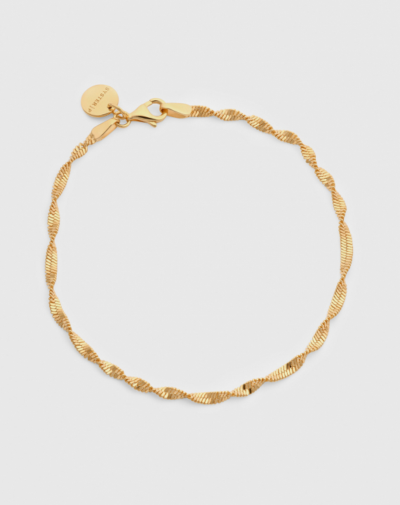 Herringbone Twisted Armband Guld