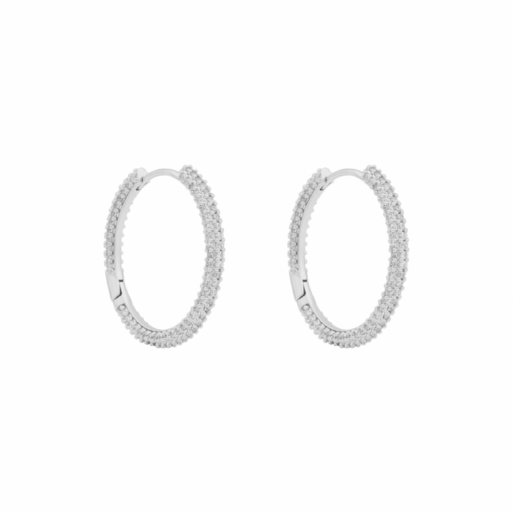 North ring ear 25mm Silver/clear-Onesize