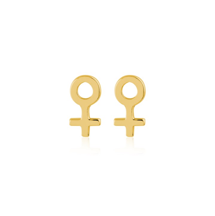 Woman Symbol Studs örhänge (guld)