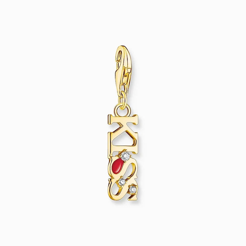 Thomas Sabo - KISS med Vita Stenar Berlock Guld