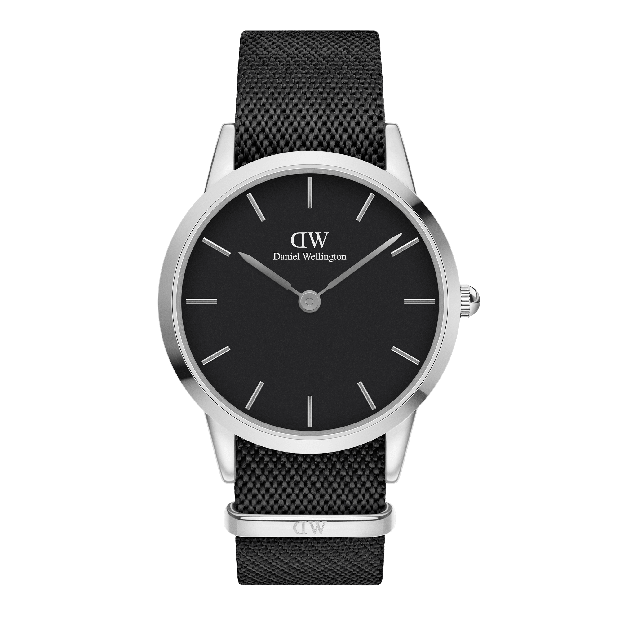 Daniel Wellington DW Klocka Iconic Black NATO Dial 40mm Silver