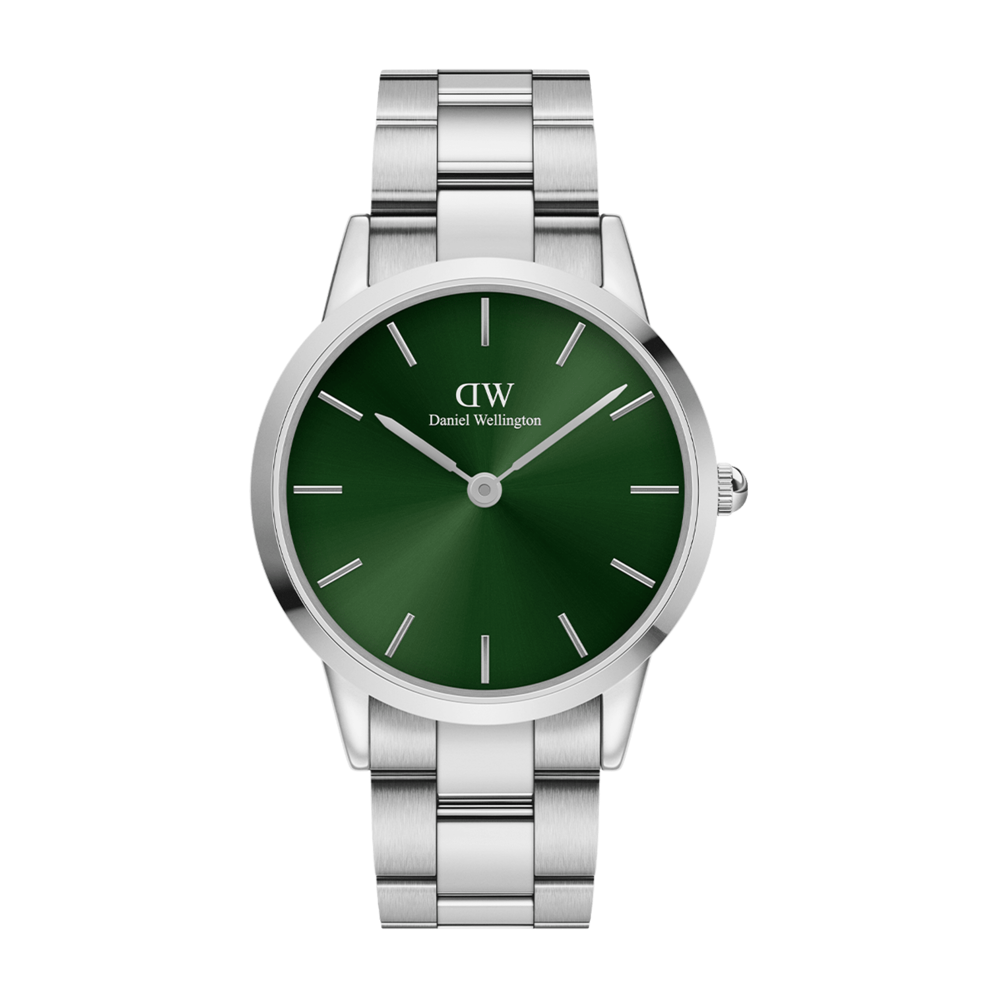 Daniel Wellington DW Klocka Iconic Link Emerald 40mm Silver