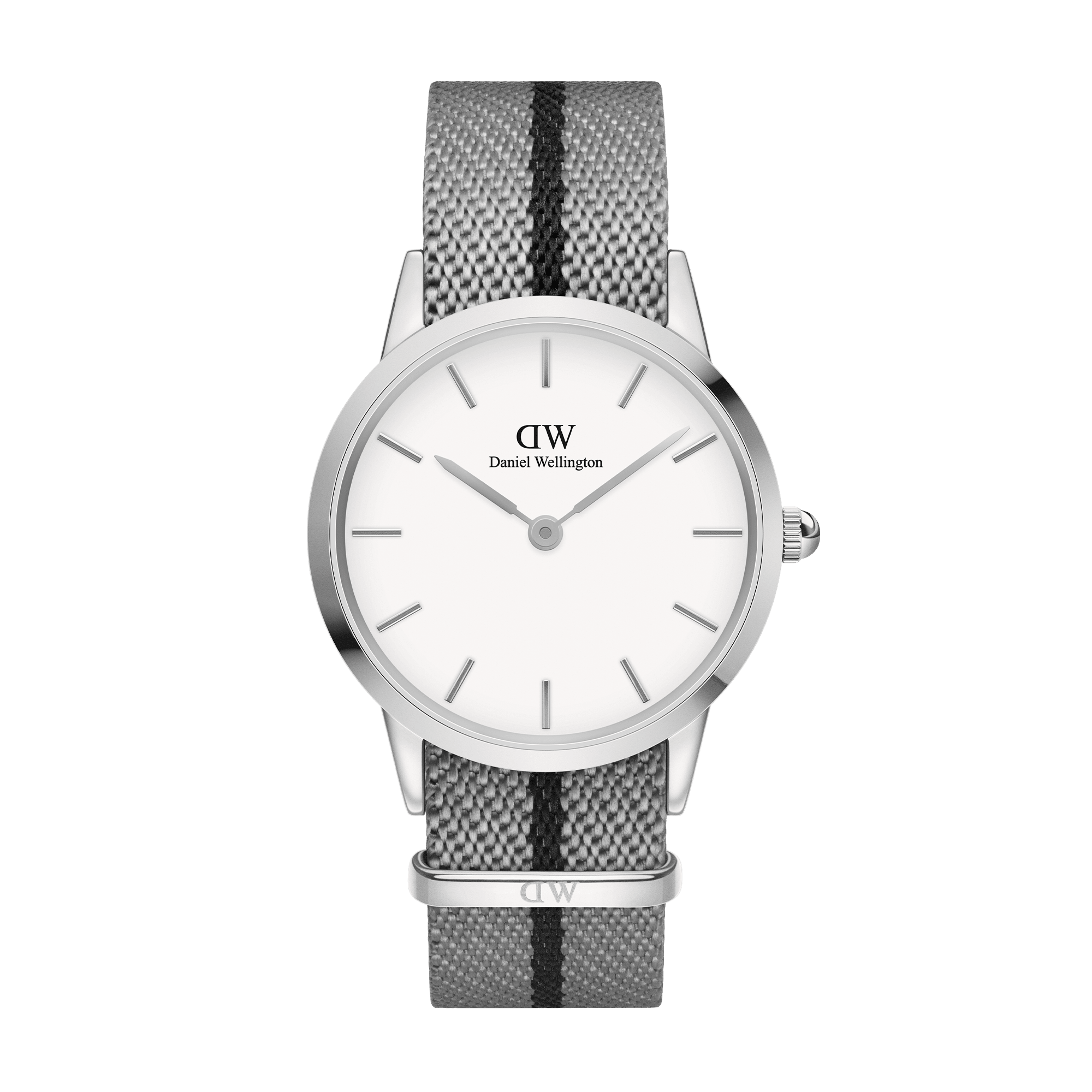 Daniel Wellington DW Klocka Iconic NATO Grey/Black 36mm Silver