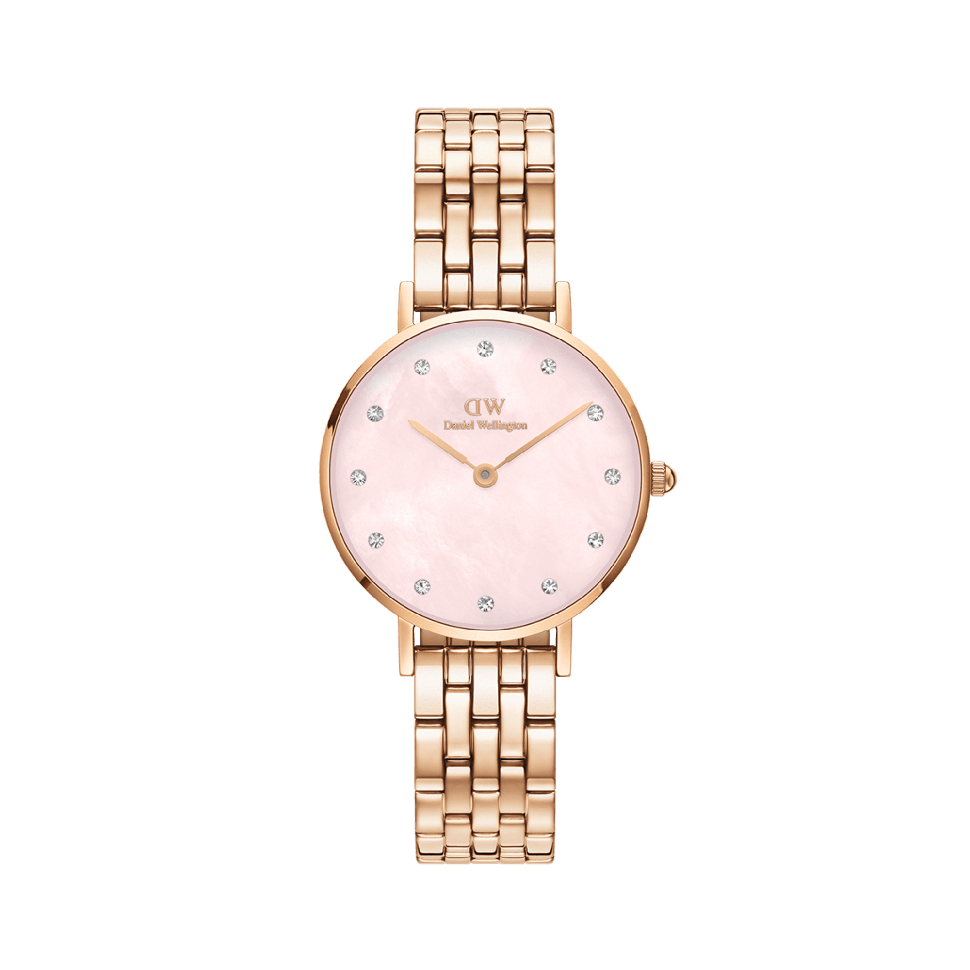 Daniel Wellington DW Klocka Petite Lumine 5-Link Melrose 28mm Rose Gold