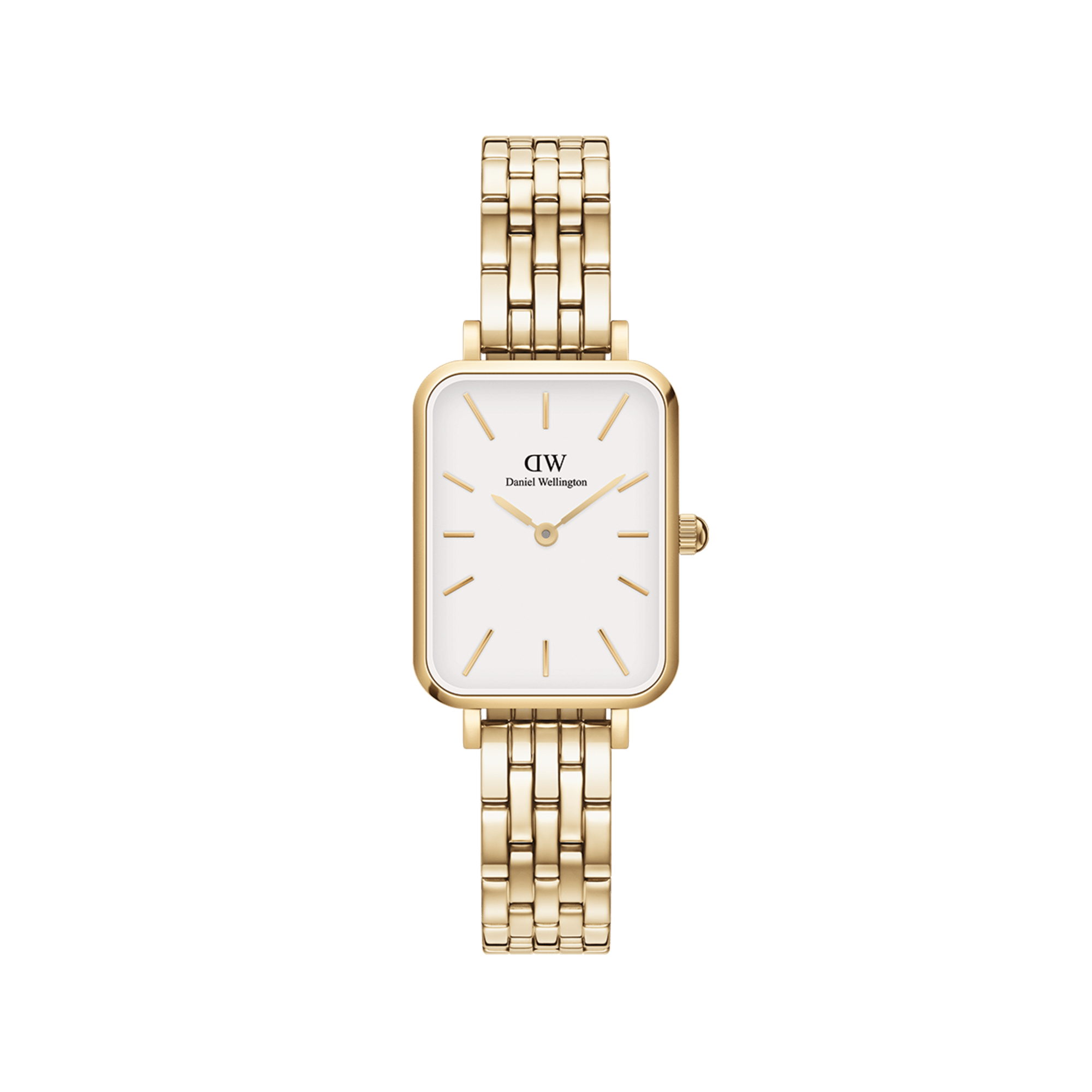 Daniel Wellington DW Klocka Quadro 5-Link Evergold 20x26mm Gold