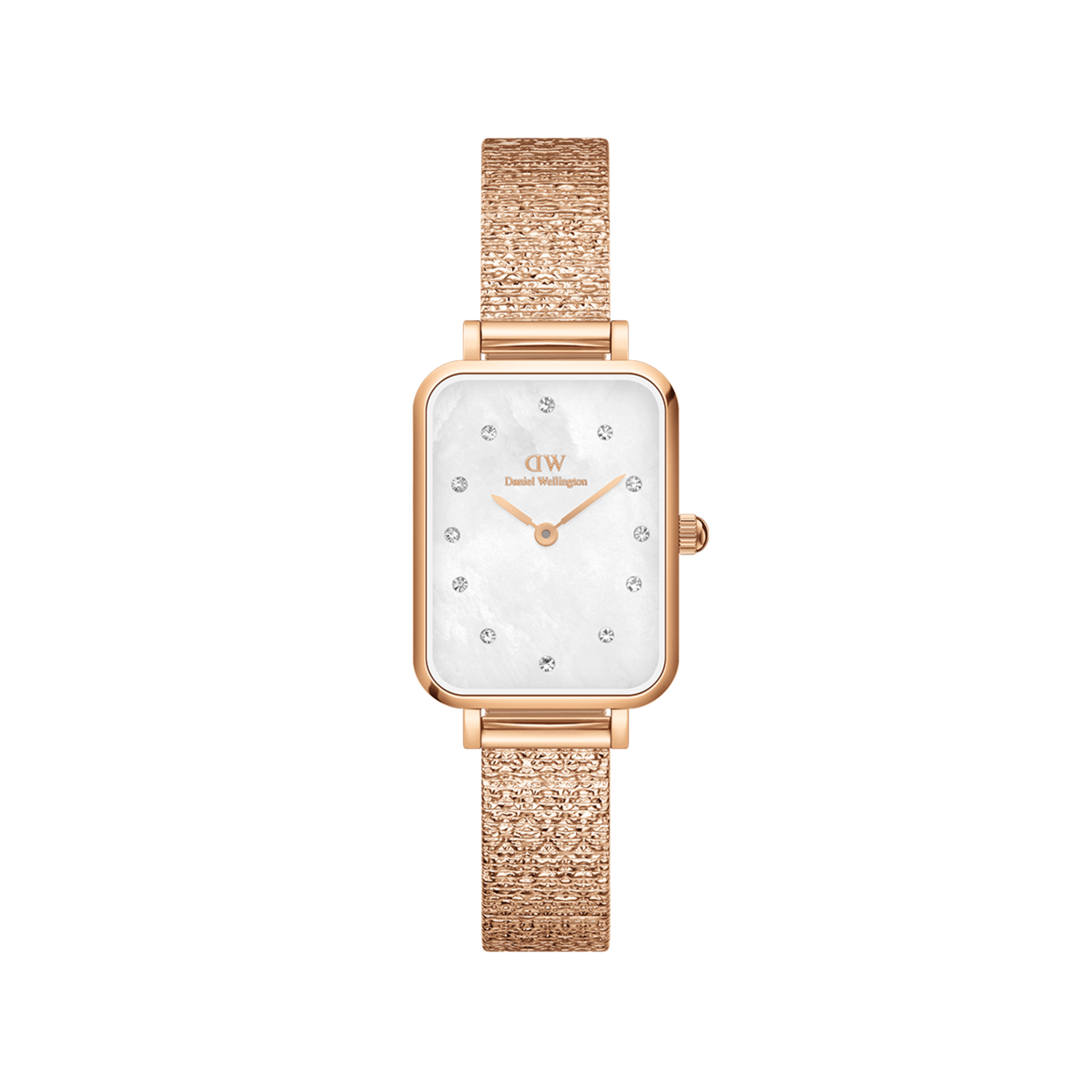 Daniel Wellington DW Klocka Quadro Lumine Pressed Piano 20x26mm Rose Gold