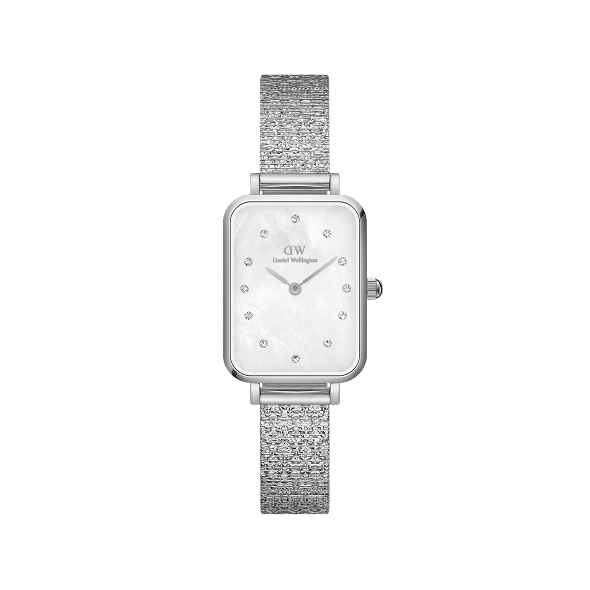 Daniel Wellington DW Klocka Quadro Lumine Pressed Piano 20x26mm Silver