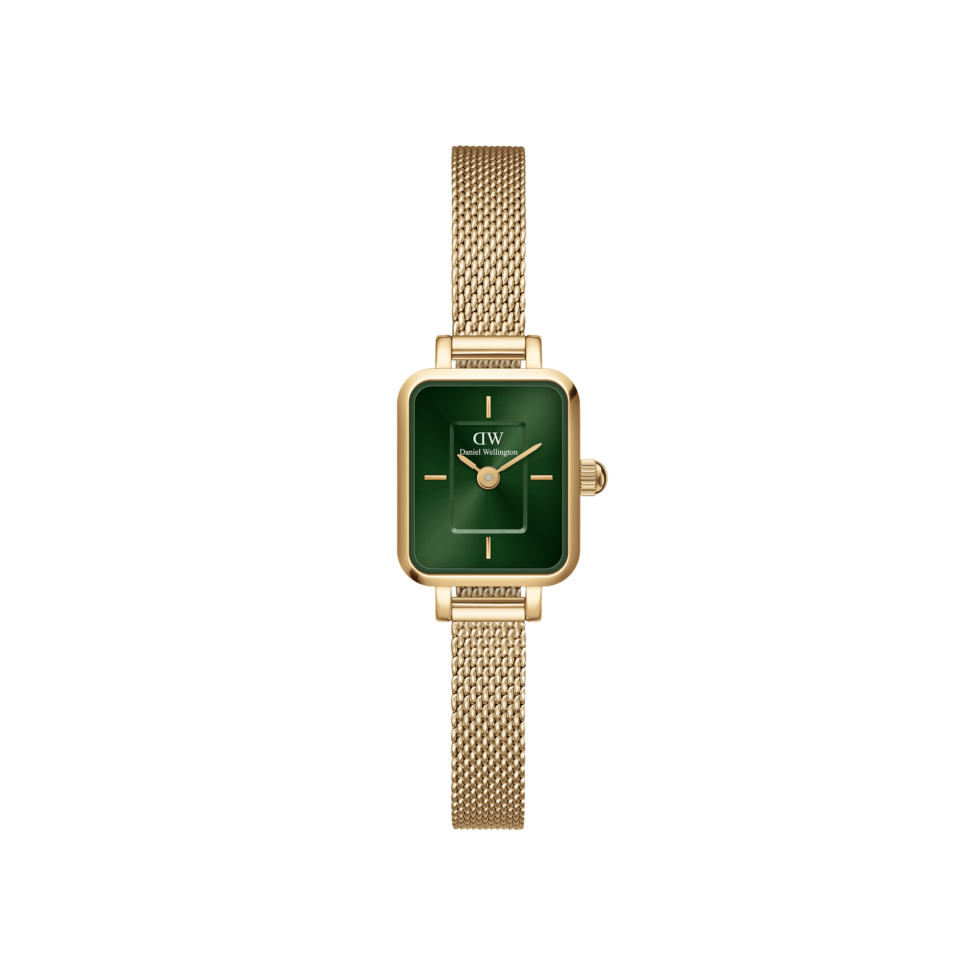 Daniel Wellington DW Klocka Quadro Mini Evergold Gold Emerald 15.4x18.2mm