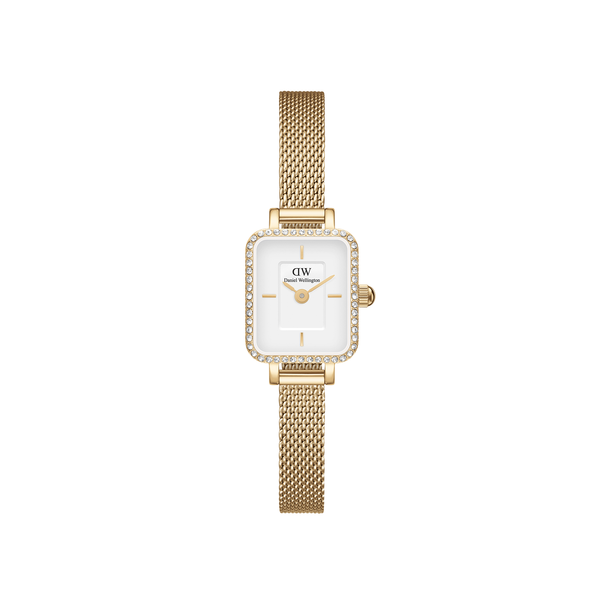 Daniel Wellington DW Klocka Quadro Mini Lumine Bezel Gold 15.4x18.2mm