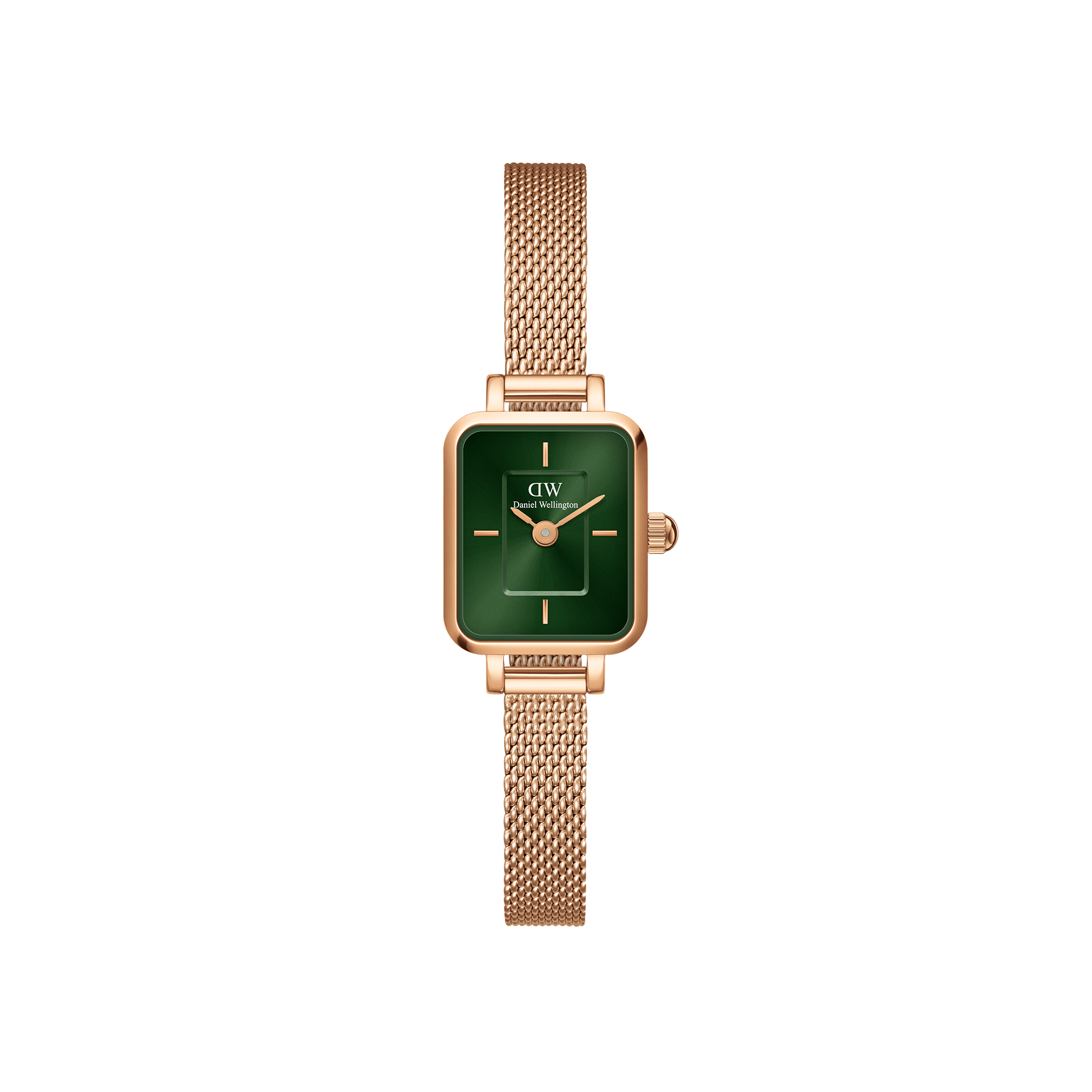 Daniel Wellington DW Klocka Quadro Mini Melrose Rose Gold Emerald 15.4x18.2mm