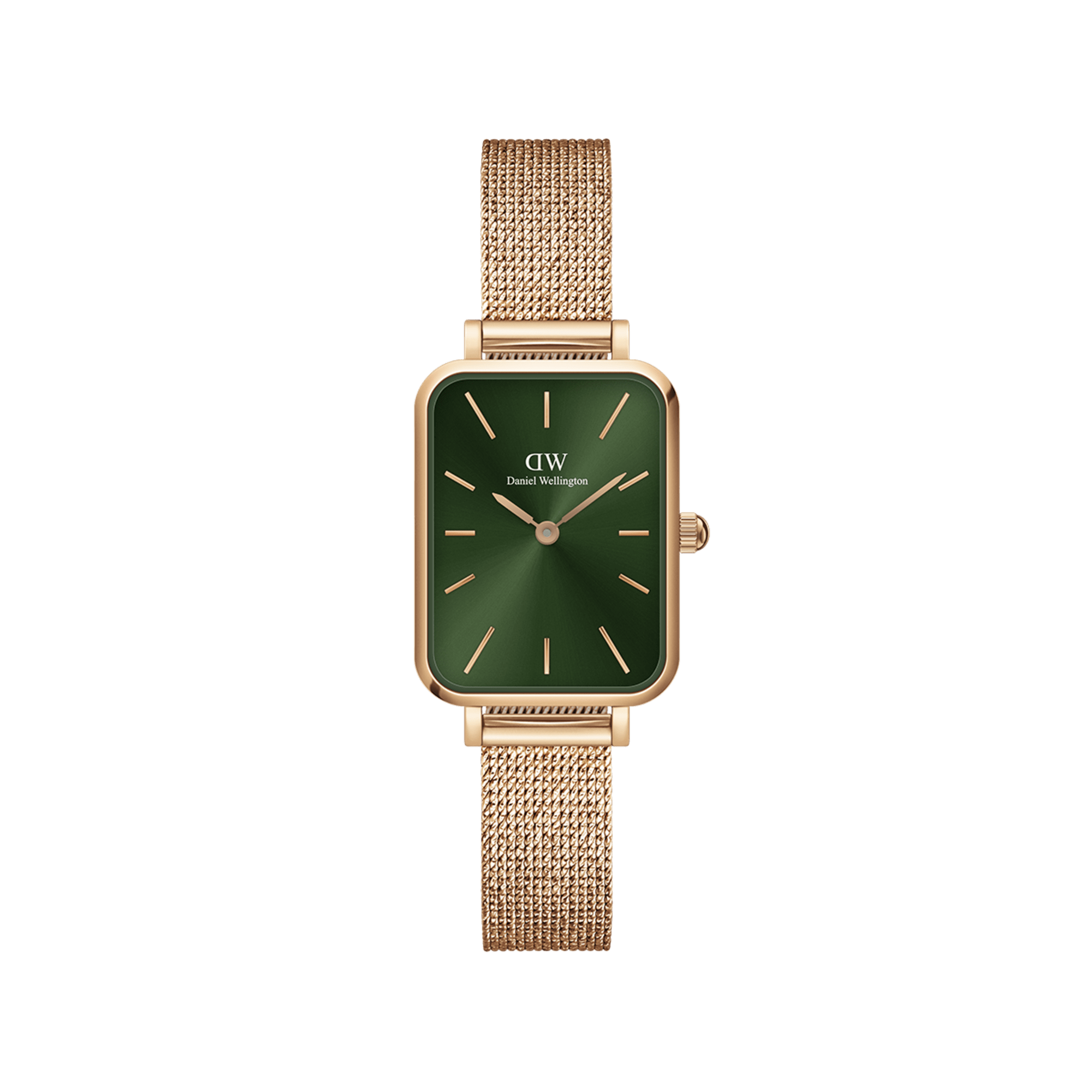 Daniel Wellington DW Klocka Quadro Pressed Melrose Emerald 20x26mm Rose Gold