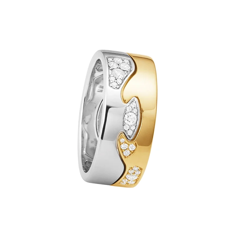 Georg Jensen - Fusion 2-delad Ring Guld/Vitguld Moln