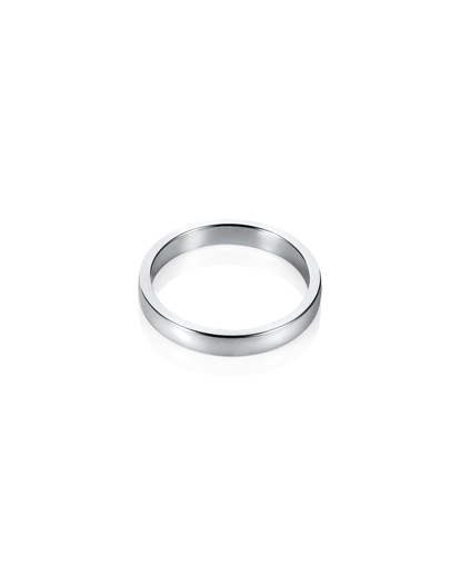 Half Round Thin Ring Silver