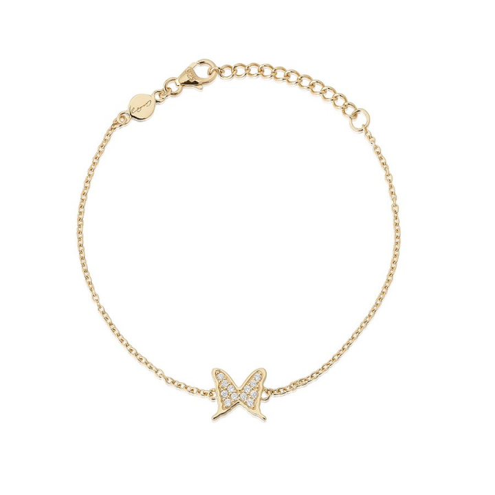 Petite papillion sparkling Armband Guld