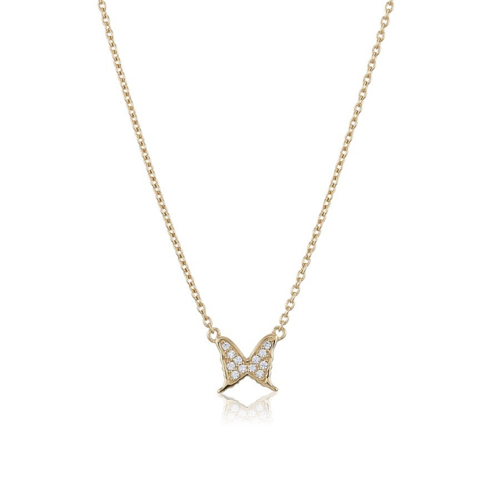 Petite papillion sparkling Halsband Guld