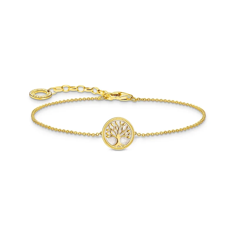 Thomas Sabo - Armband med Tree of Love med Vit Emalj Guld