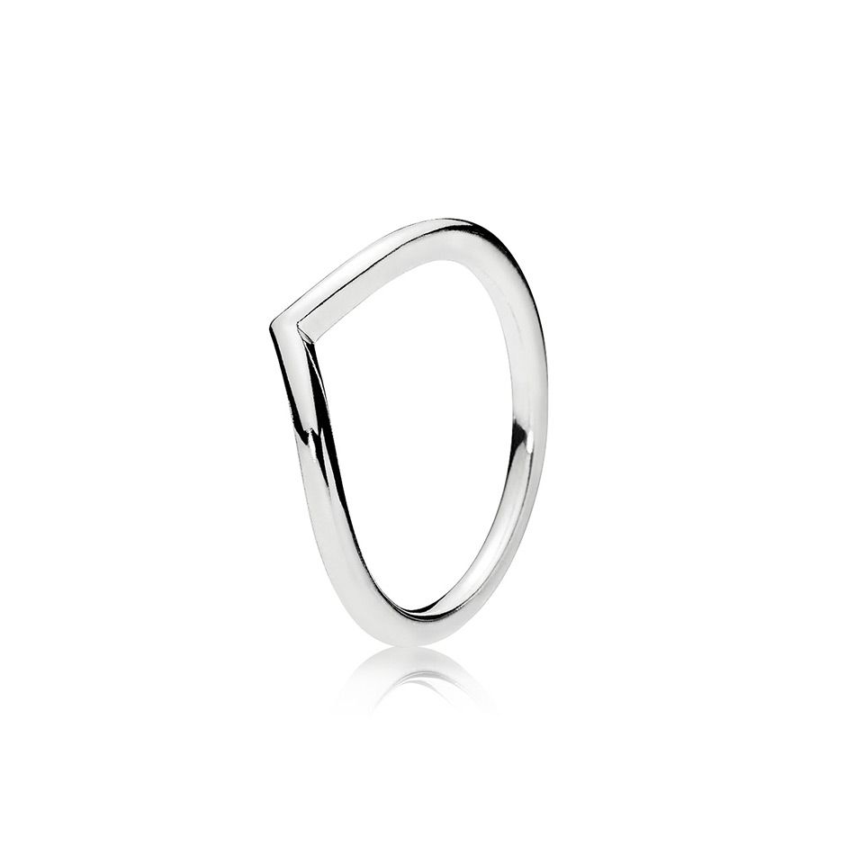 Slät wishbone-ring i äkta silver, 16.0