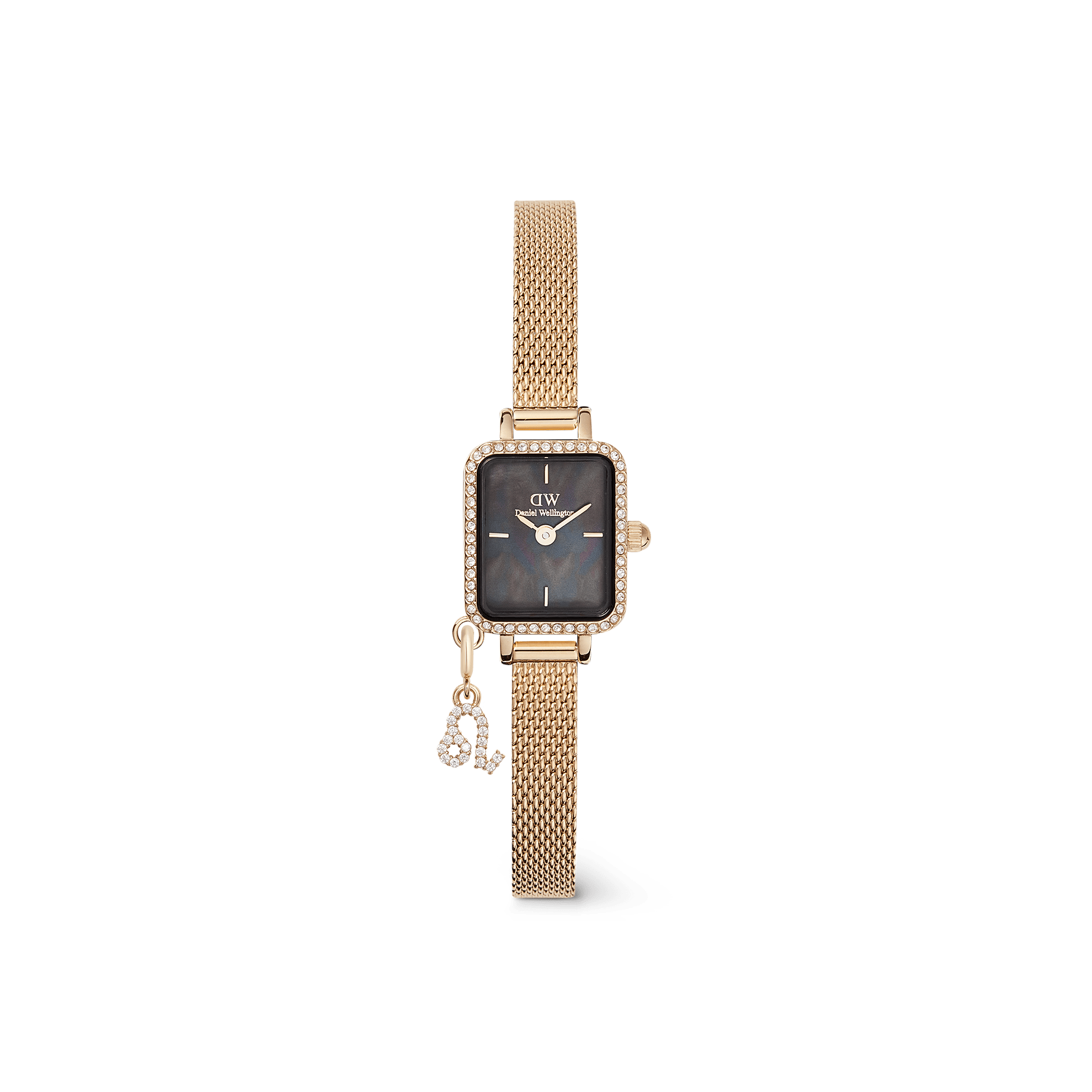 Daniel Wellington DW Klocka Quadro Mini Crystal Zodiac Evergold 15.4x18.2mm Gold