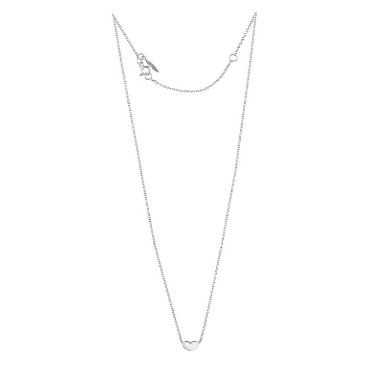 Loving heart medium single long halsband silver