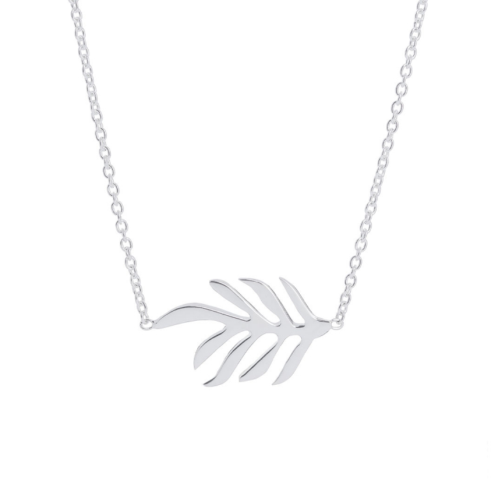 Autumn Leaf single Halsband Silver