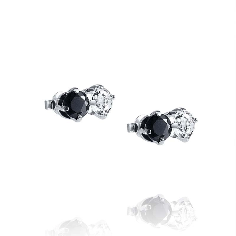 Efva Attling - The Storm & I Ear Crystal Quartz/Onyx