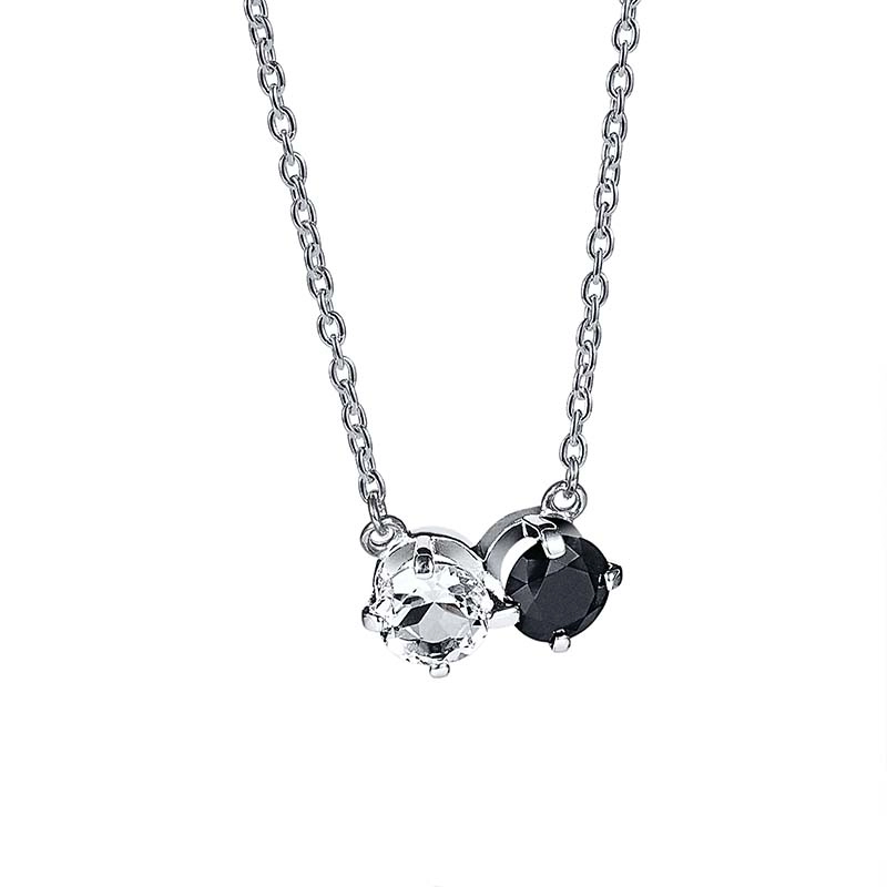 Efva Attling - The Storm & I Necklace Crystal Quartz/Onyx